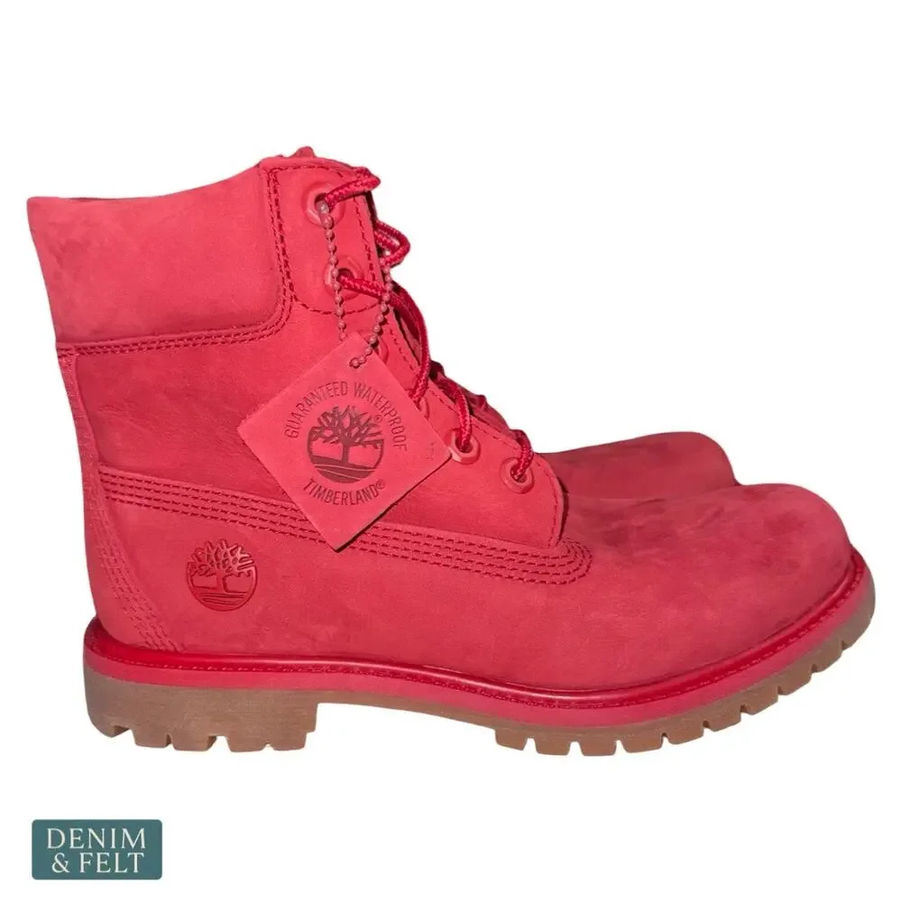 Timberland 50th Anniversary 6 Inch Waterproof Red Nubuck‎ Boots Streetwear
